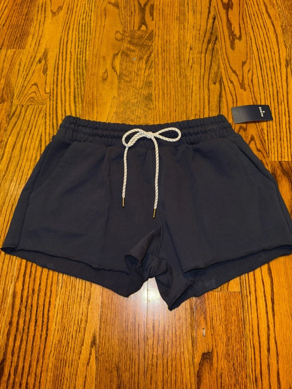 PARKE X Target High-Rise Drawstring Knit navy Pull-On Shorts small NWT - Picture 5 of 9